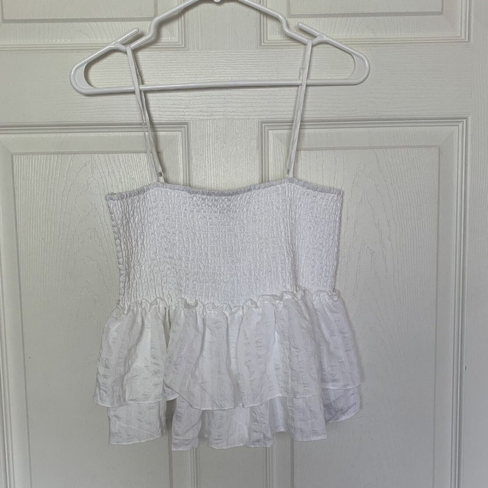 BB Dakota Steve Madden Women's Size M White Crop Sleeveless Stretch Top